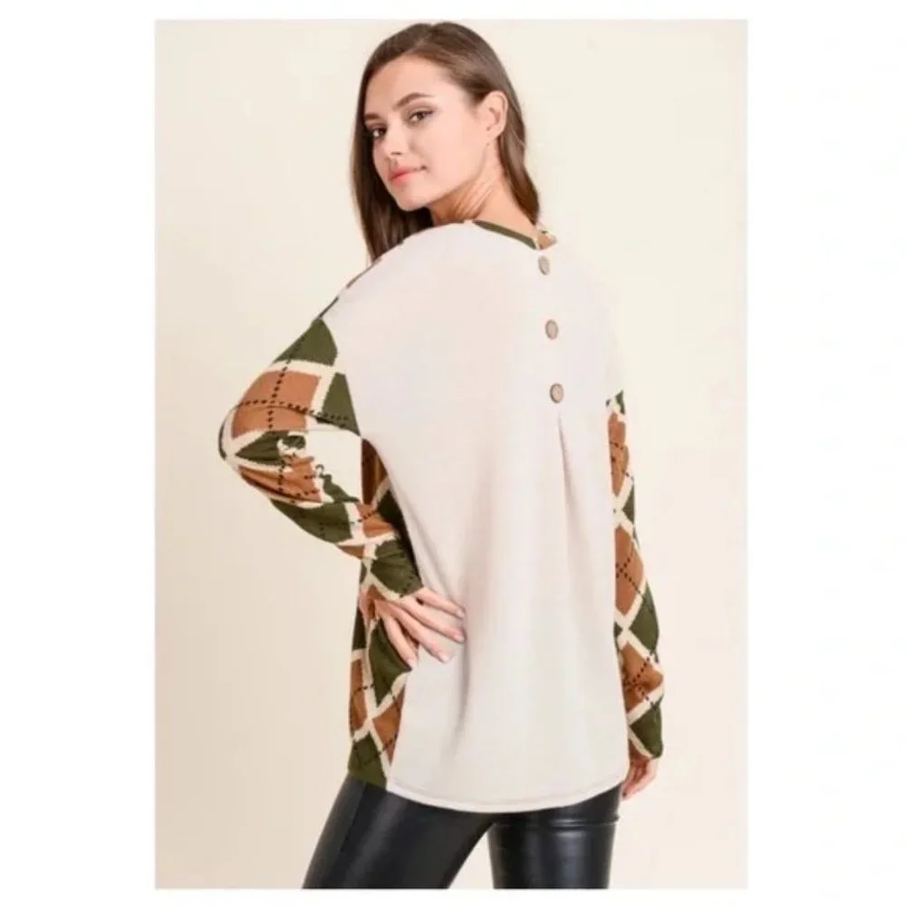 🍁🍂 Argyle top - Picture 6 of 6